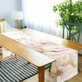 thumbnail image 5 of Coolnut Rose Gold Marble Table Runner 18"x72", Kitchen Dining Table Cloth Runner Decoration for Indoor Outdoor Home Holiday Thanksgiving Christmas Party Decor, 5 of 5
