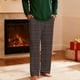 thumbnail image 4 of Pantalones de pijama largos para hombre, informales, con estampado a cuadros, holgados, deportivos, elásticos, rectos, vintage, con bolsillos, 4 of 9