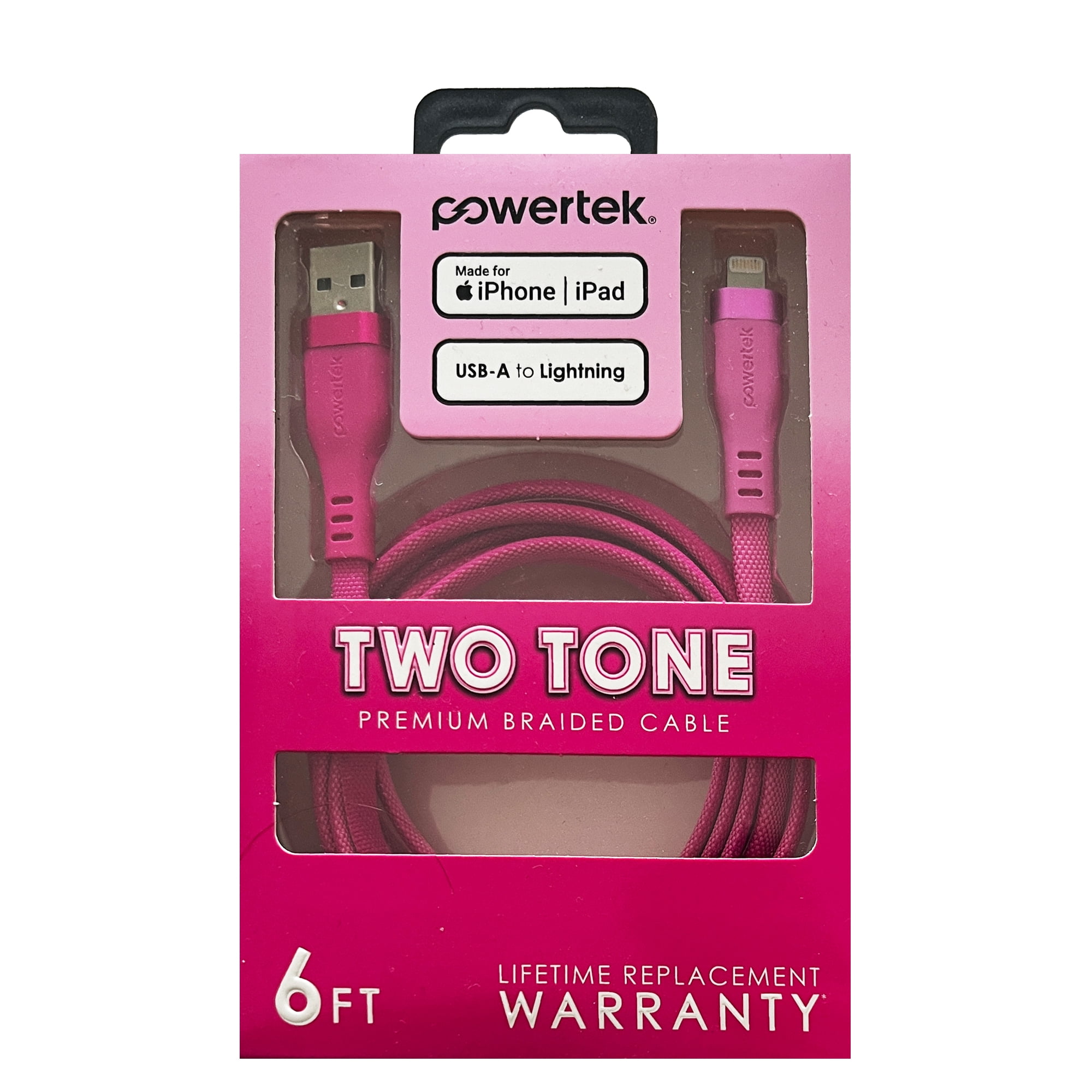 Liquipel Powertek Two Tone USB-A to Lightning - Pink