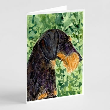 Caroline's Treasures Dachshund Greeting Cards with Envelopes, 5" x 7" (8 Count)