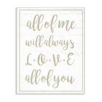 The Stupell Home Decor I Will Always Love All Of You White Wood Look Typography