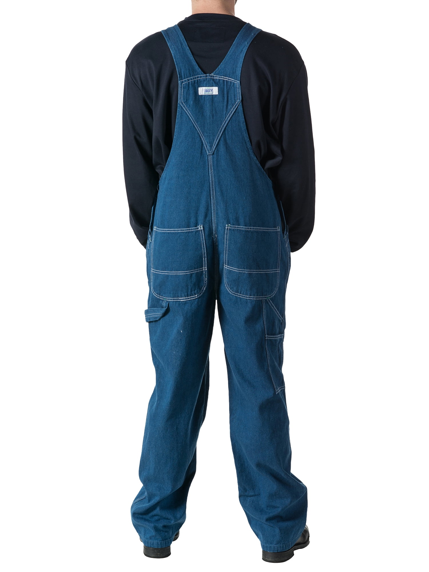 liberty men's stonewashed denim bib overall