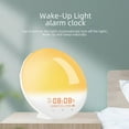 thumbnail image 1 of LED simulation Sunrise natural wake-up light simulation sunset with sleep light alarm clock touch colorful bedside night light, 1 of 5