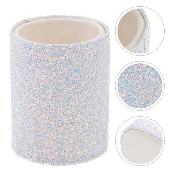 FELTECHELECTR Back to School Storage Bucket Pu White 1Set 3.5In Office Desk Organizer For Friends