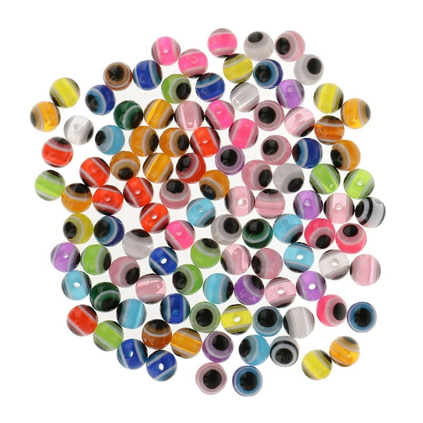 100pcs Fishing Line Beads 6mm/8mm Fishes Rigging Bead Assorted
