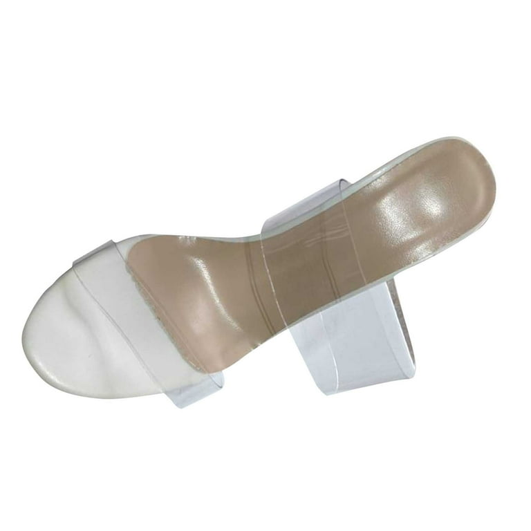 Bxsruta Transparent PVC Slingback Heels with Modern Design, Women's  Contemporary Dress Shoes for Evening Occasions - Walmart.com