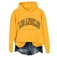thumbnail image 4 of Ccpelsie Sweat à Capuche pour Femmes Manches Longues Décontracté Chandails en Molleton Élégants avec Multi-Poches pour Randonnée Activité Extérieure (Jaune, P), 4 of 7