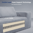 thumbnail image 6 of 90" No-Assembly Diamond Sofa for living Room, 3 Seater Couch with 30-inch Deep Seat, Soft Fleece Design with 2-Layer Sponge - Ready to Use Out of the Box, Gray, 6 of 9