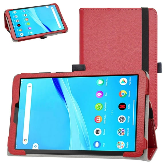 Labanema 8" Lenovo Tab M8 HD (2nd Gen) /Smart Tab M8 (TB-8505F) Case, PU Leather Folio Stand Protective Case, Cover for 8" Lenovo Tab M8 HD (2nd Gen) /Smart Tab M8 (TB-8505F) (Red)