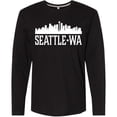 thumbnail image 3 of Inktastic Seattle Washington Skyline WA Cities Long Sleeve T-Shirt, 3 of 5