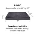 thumbnail image 6 of FurHaven Pet Products Snuggle Terry & Suede Deluxe Orthopedic Pet Bed for Dogs & Cats - Gray, Jumbo, 6 of 12