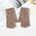 thumbnail image 2 of PMVFHDE Couples Winter Riding Windproof Knitted Gloves, Unisex Thick Warm Touchscreen Cold Weather Handwear Coffee,One Size, 2 of 9