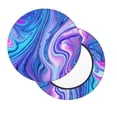 thumbnail image 2 of KLL Swirl Blue And Purple Round Bar Chair Cushion Cover 12 inch ,Bar Stool Protector with Elastic, Soft Washable, 2 of 6