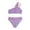 Purple, variant on Kids Girls Swimsuit Gray Two Piece 1 Shoulder Bathing Suit With Chest Pad Color Block High Waisted Bikini 9-10 Years