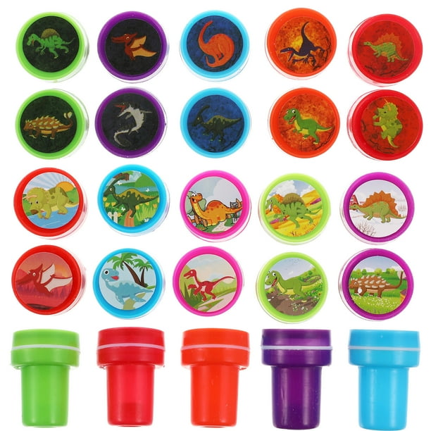 20 sellos de dinosaurios para niños, adorables sellos, juguetes creativos para niños, recompensas para el aula.