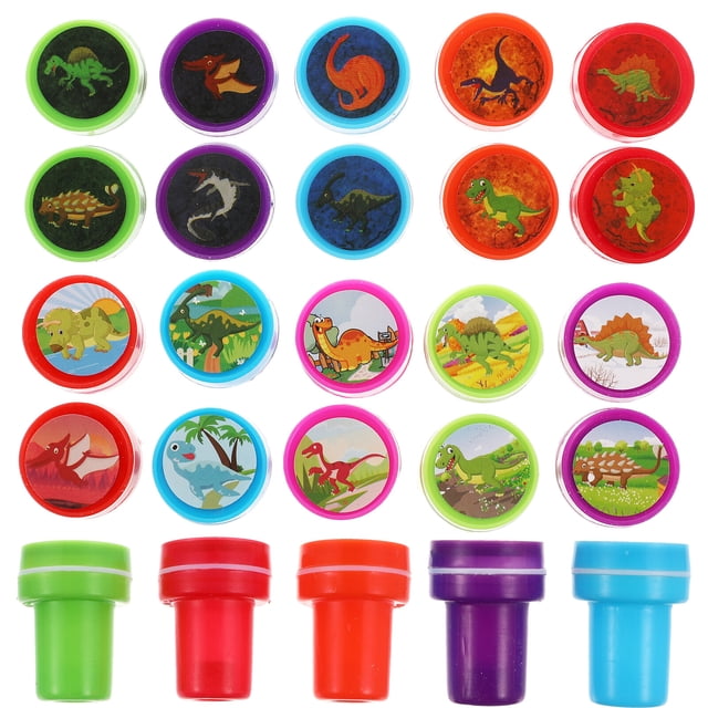 20 sellos de dinosaurios para niños, adorables sellos, juguetes creativos para niños, recompensas para el aula.