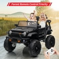 thumbnail image 2 of EastVita 24V Kids 2 Seats Ride on Truck with Remote Control, Electric Ride on Car 4*45W Motors +19.7" Seat Width Ride on Toys, with LED Light,Music,USB ect. for 3 Age + Black, 2 of 7