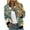 Army Green, variant on QATAINLAV Birthday Gifts! Jackets for Women Fall Fashion Floral Print Coat with Pocket Lightweight Zip Up Bomber Jacket Dressy Casual Outerwear Blue M