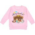 thumbnail image 2 of Inktastic Merry Christmas Cute Nativity Scene Toddler Sweatshirt, 2 of 4