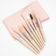 thumbnail image 1 of Juego de 8 mini brochas de maquillaje, brochas portátiles súper suaves para estudiantes, brochas para sombras de ojos, brochas para polvos, juego completo, opciones de colores versátiles, 1 of 6