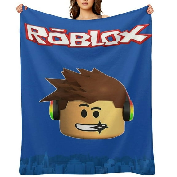Roblox flannel blanket throw Plush Throw Blanket - Measures - Kids Super Soft Fleece Creeper Battle Bedding