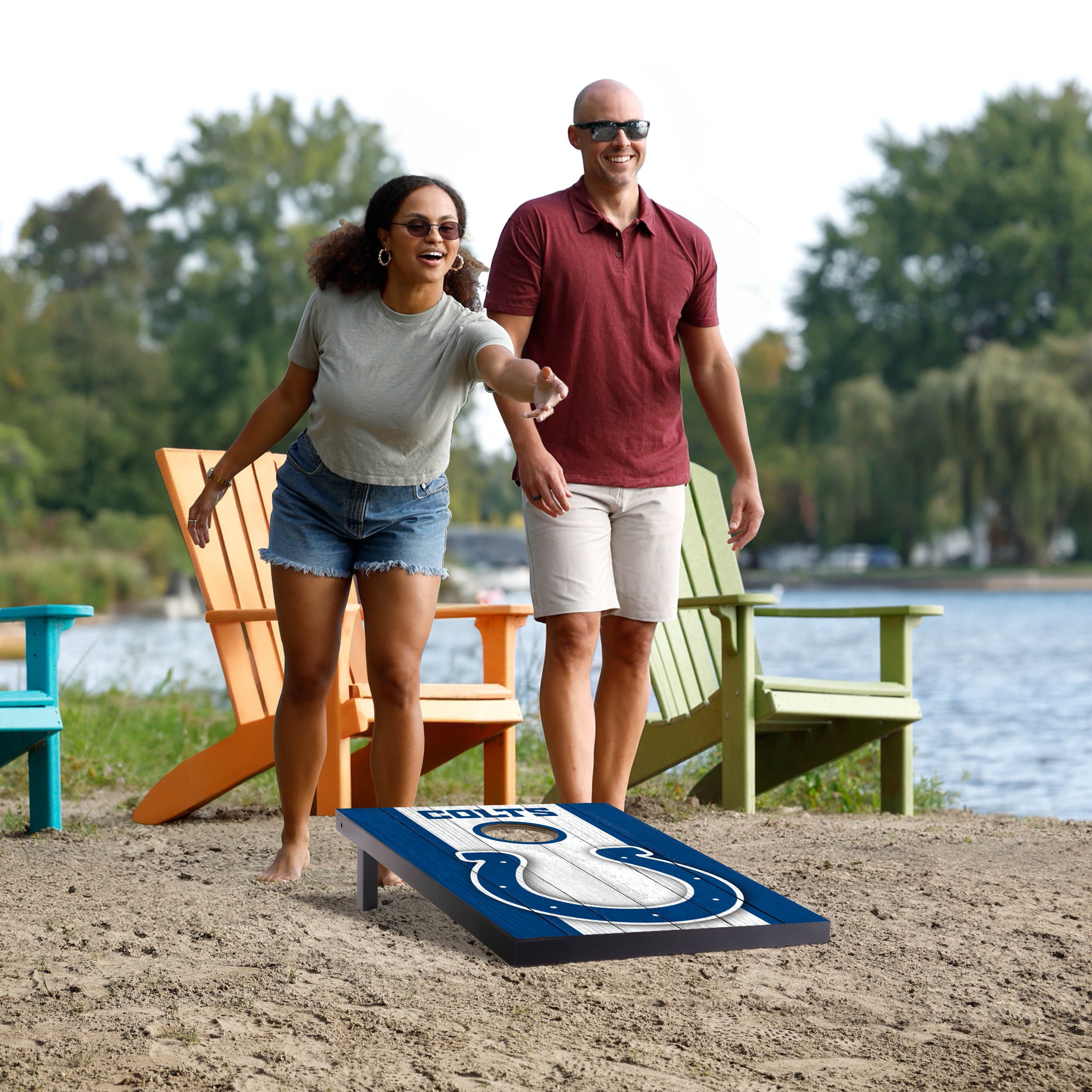 YouTheFan NFL Indianapolis Colts 2' x 3' MDF Cornhole Game