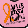 thumbnail image 4 of Inktastic Never Stop Fighting Multiple Sclerosis Awareness Boys or Girls Baby Bib, 4 of 4