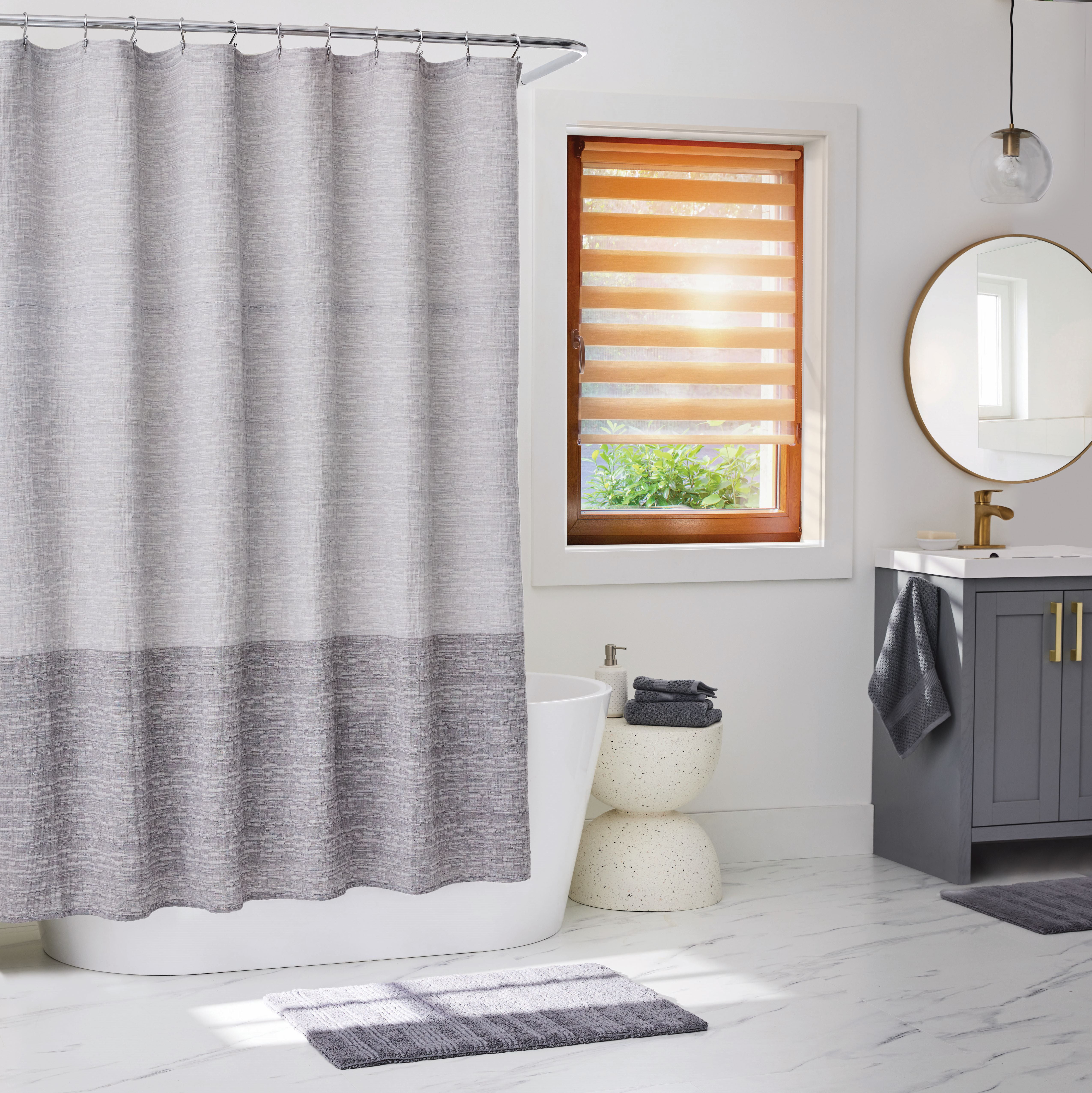 Better Homes and Gardens Gray Color Block Boucle CottonPoly