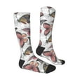 thumbnail image 3 of Daiia Sports Socks Vintage Butterflies Printed Novelty Crew Socks for Men Women Knee High Socks Cotton Socks Soft & Breathable Support Unisex Socks, 3 of 9