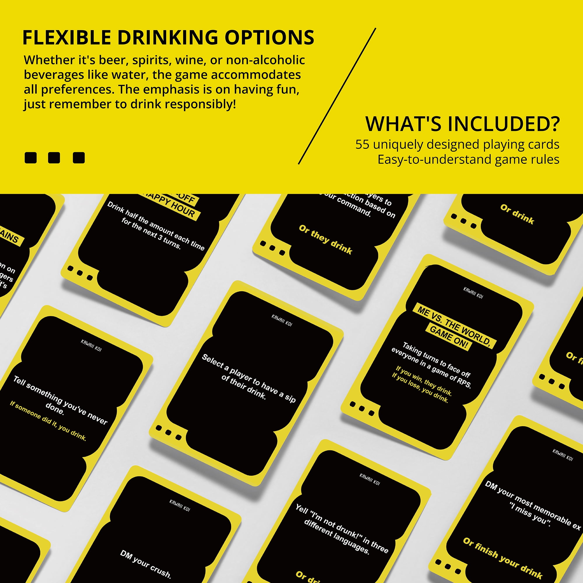 I'M NOT DRUNK Party Drinking Game for Adults, 55 Cards, Funny Game for Game Night, 21st Birthday and Bachelorette Gift