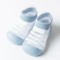 thumbnail image 2 of Zanarzt Baby Girls Toddler Anti Slip Socks Kids Toddler Boys Girls Summer Striped Breathable Soft Sole Rubber Shoes Socks Slipper Light blue,9-12 Months, 2 of 6