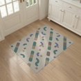 thumbnail image 3 of ODIKA 3'x5' Blue Multi Modern Geometric Design Washable Accent Rug Contemporary Abstract Pattern with Unique Shapes Pet Friendly, Non-Shedding Mat for Bedside, Nursery Room, 3 of 7