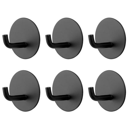 

LOVEVER Heavy Duty Adhesive Hooks Towel Hook Stick on Hooks Wall Hangers Waterproof Stainless Steel Sticky Hooks for Hanging Bathroom Kitchen Home-6 Packs