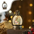 thumbnail image 2 of SLYNSHome Christmas Snow Globe Lantern Decorations Xmas Gifts,Vintage Glittering Night Light Holiday Party Gifts - Brown, 2 of 7