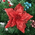 thumbnail image 4 of 5PCS Big sharp corner Christmas plus flower surround plastic three-dimensional artificial flower Decoration Ornaments, 4 of 24