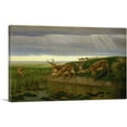 thumbnail image 1 of ARTCANVAS Deer on the Prairie Canvas Art Print by William Holbrook Beard - Size: 26" x 18" (0.75" Deep), 1 of 9