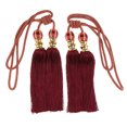 thumbnail image 2 of 2 piezas cortina tieback borlas colgantes bola accesorios decorativos ventana rojo Sunnimix Cortina Tieback Borlas Cuerda, 2 of 7
