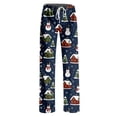 thumbnail image 5 of Christmas Pajama Pants for Women Christmas Tree Snowflake Snowman Print Comfy Pj Bottoms Casual Soft Sleepwear Lounge Pants Loose Fit Pajama Pants Blue,S, 5 of 5