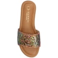 thumbnail image 4 of Journee Women's Maria Slip on Metallic Beaded Flat Slide, 4 of 8