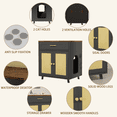 thumbnail image 7 of NEBZHASK Cat Litter Box Enclosure, Hidden Litter Box Furniture with Drawer, Wooden Cat Washroom with Sisal Scratching Doors & Reversible Entrance, 7 of 7