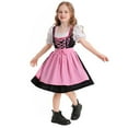 thumbnail image 2 of FYDUU Girls Casual Dresses Girls Cute Girls Oktoberfest Festival Dress Kids German Dirndl Halloween Outfits Short Sleeve Midi Dresses Fall Daily Dresses XS, 2 of 8