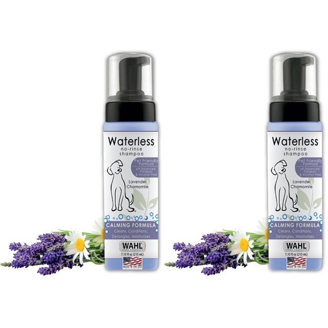 Champú Wahl Waterless, sin enjuague, 210 ml, lavanda y manzanilla