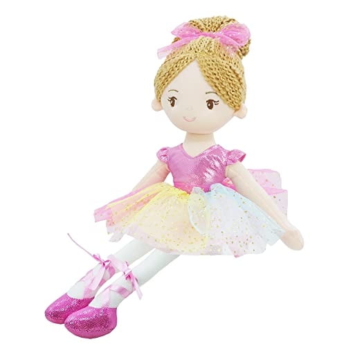 Muñeca Suave de Peluche June Garden 16' Bailarina Princesa Polina Rosa