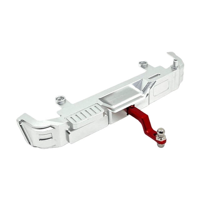 FashionCha RC Car Guard Aluminum Anti-Collision Bar Replacement Accessory with Trailer Hitch, Replacement Part for Remote Control Vehicle, Suitable for Simulatio silver