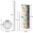 thumbnail image 5 of 20 OZ Skinny Tumbler Pineapple Coffee Travel Mug with Lid and Straw,Stainless Steel Vacuum Insulated Cafe Tumblers Gifts for Fathers Husband, 5 of 7
