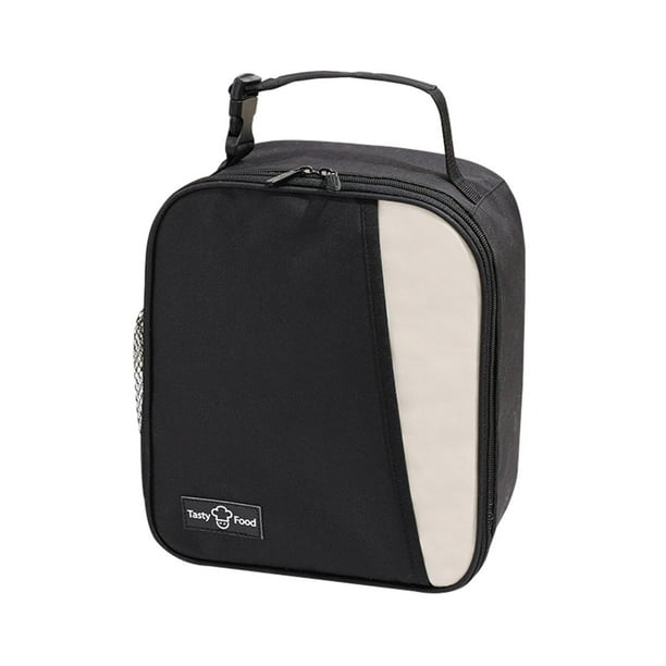 Lonchera, bolsa de picnic, bolsos, contenedor de almuerzo, lonchera aislante impermeable para Negro