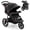 Gray, variant on INFANS Jogging Stroller, Jogger Travel System with Shock Absorbing Suspension Dining Plate Cup Holder Adjustable Backrest, Lightweight Baby Strollers for Newborn