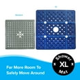 SlipX Solutions 27 x 27 Extra Large Square Shower Mat in Translucent Navy Blue