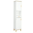 thumbnail image 3 of Hassch Modern 71" Tall Bathroom Cabinet with Drawer, Wooden Corner Storage Cabinet for Kitchen Laundry Room, White, 3 of 8
