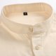 thumbnail image 4 of Blusa y camisa de manga larga con cuello alto para hombre, informal, de color liso, con cuello alto, manga larga, bolsillo con medio botón, blusa de poliéster para hombre, 4 of 4